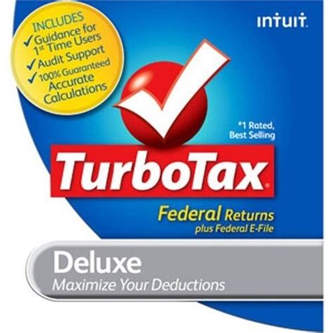 Turbotax Deluxe Federal Efile Pc And Mac For Sale Online Ebay