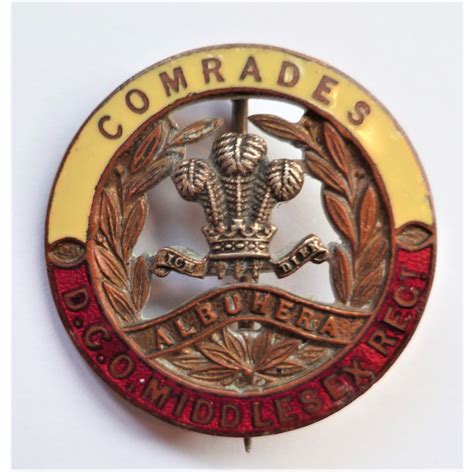 Middlesex Regiment Old Comrades Association Pin Badge British Army