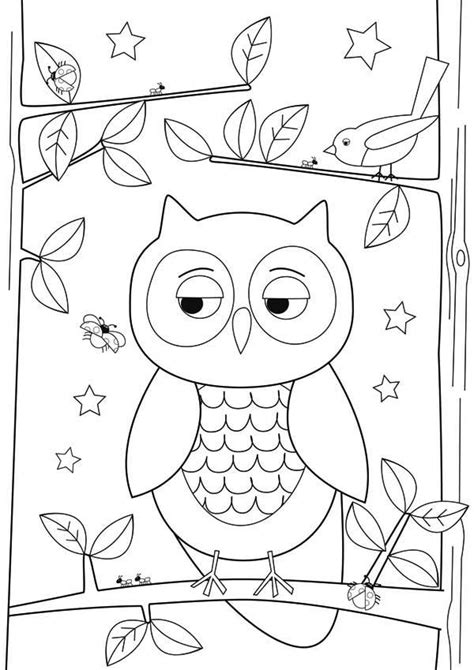 These safe coloring sheets are hard 'n easy printables, and classic 'n fired up coloring pictures! Owl coloring pages, Owl drawing simple, Owls drawing