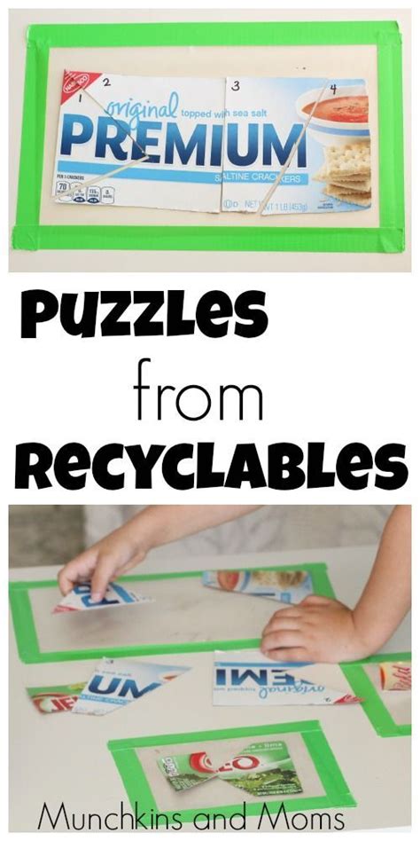 Make Simple Preschool And Toddler Puzzles Out Of Recyclables