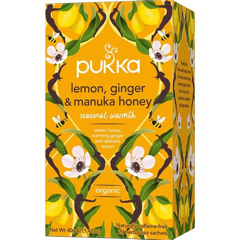 Pukka Tea Bags Lemon Ginger And Manuka Honey 20 Pack Woolworths