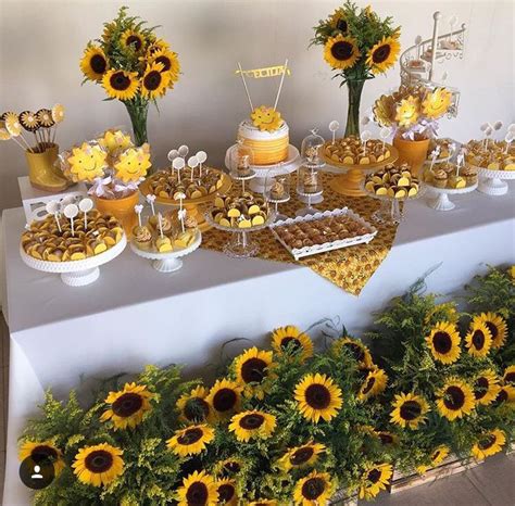 Sunflower Garden Cake Festa Festas De Aniversário De Girassol