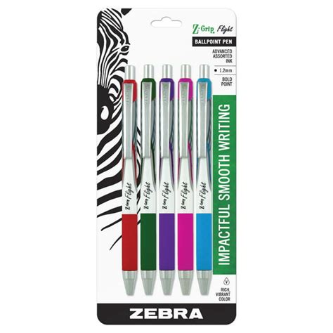 Zebra Pen Z Grip Flight Retractable Ballpoint Pen Bold Point 12mm