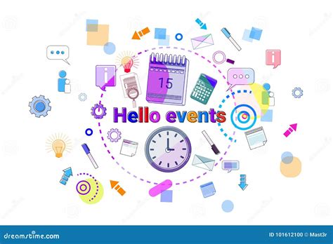 Hello Events Business Schedule Time Management Concept Web Banner