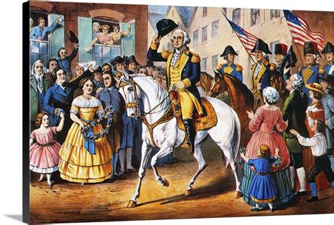 George Washington Entry Into New York On The Evacuation Of The City By
