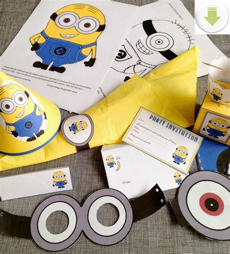 The Art Bug Free Minion Themed Party Printables