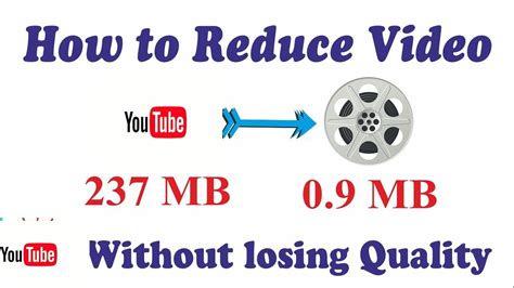 How To Reduce Video Size Without Losing Quality Youtube
