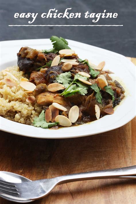 Remove the chicken pieces from the sauce and transfer to a serving bowl and set aside. Easy chicken tagine - Scrummy Lane