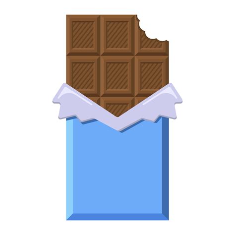 Bited Milk Chocolate In Opened Blue Wrapper And Foil 2737690 Vector Art