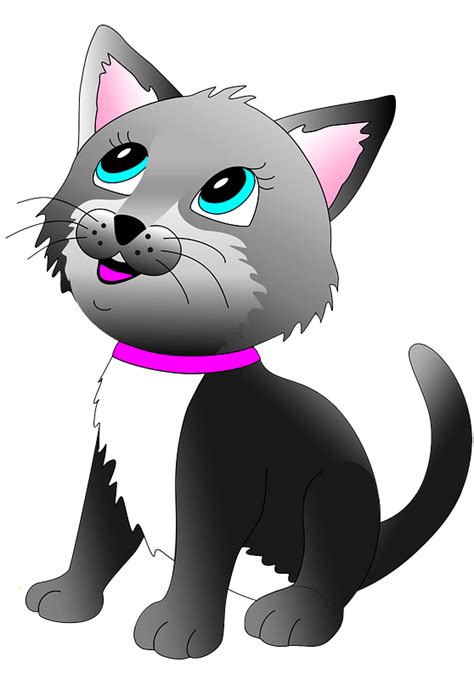 Cartoon Grey Kitten Clipart Free Download Transparent Png Creazilla