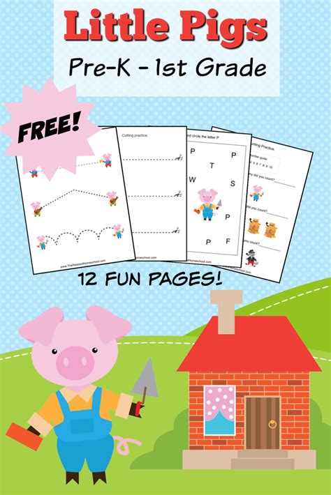Free Three Little Pigs Theme Pack The Relaxed Homeschool Little