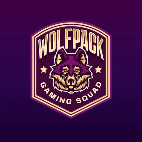 Wolfpack Gaming Squad Logo Emblem Logo Design Template — Customize It