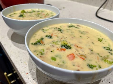 Homemade Creamy Broccoli Cheddar Soup Food