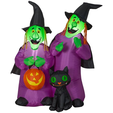 Holiday Living 4 Ft X 371 Ft Lighted Witch Halloween Inflatable At