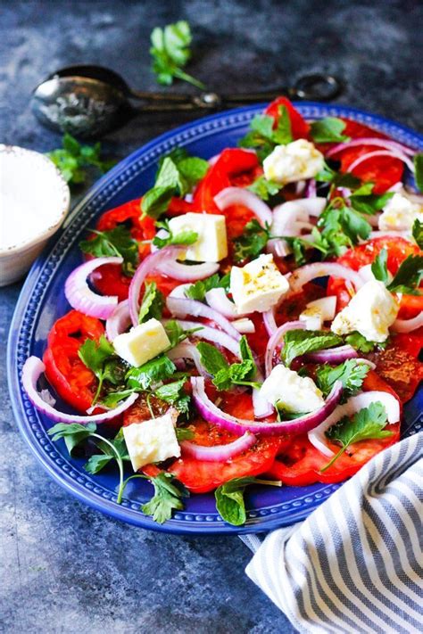 This Mediterranean Simple Tomato Feta Salad Can Be A Perfect Side Dish