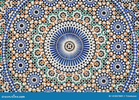 Detail Of A Moorish Tile In Marocco Stock Image Image Of Design