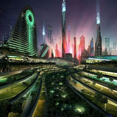 Artstation Utopia Tarmo Juhola Futuristic City Future City
