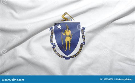 Massachusetts State Of United States Flag Stock Photo Image Of