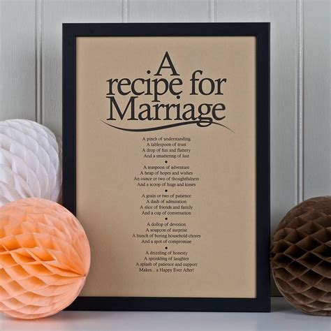 A Recipe For Marriage Poem Print Recipe For Marriage Marriage