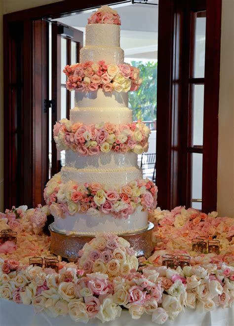 Wedding Cake Displays Stunning Floral Embellished Cake Tables Inside