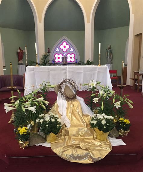 2017 Easter Catholic Church Easter Decorations Church Altar