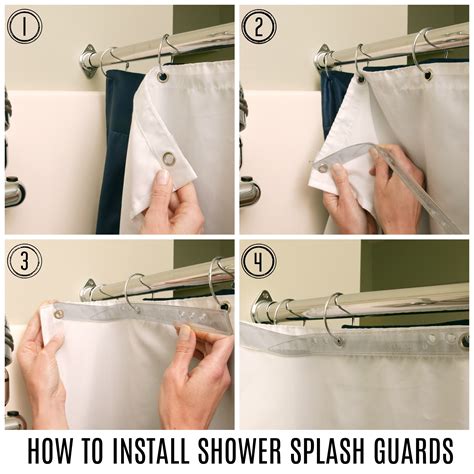 Shower Splash Guards Bathtub Or Walk In Shower Curtain Splash Guard Slipx Solutions