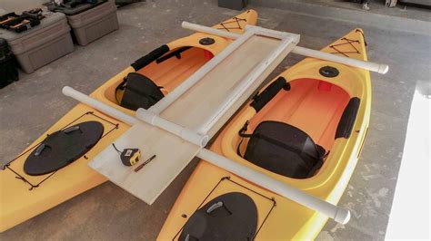 Build A Catamaran With Two Kayaks Kayak Accessories Kayak Fishing
