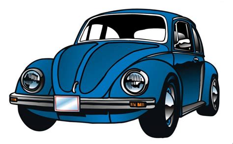 Машина синего цвета Жук - картинка №12012 | Printonic.ru