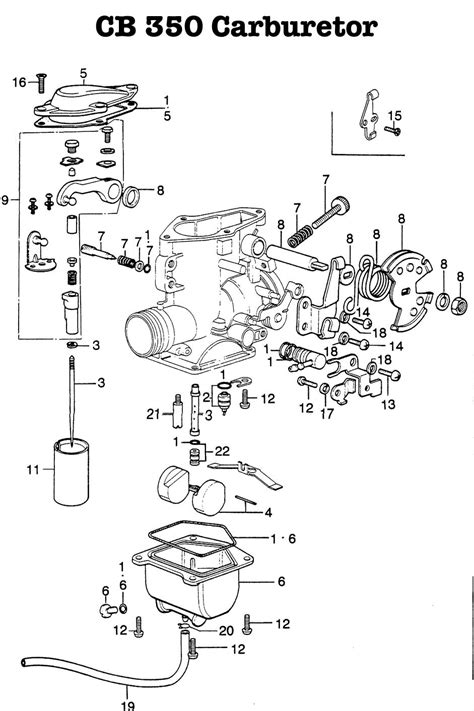 Exploded View Of 350 F Carburetor