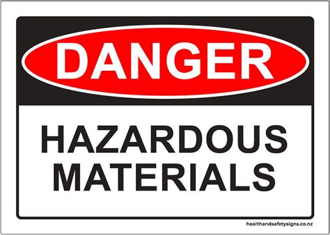 Hazardous Materials Danger Sign Health And Safety Signs