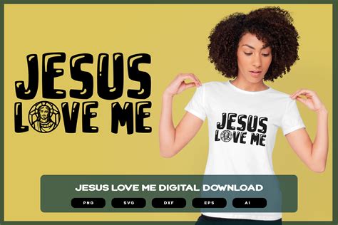 Jesus Love Me Graphic By Merchroll · Creative Fabrica