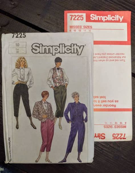 Vintage Simplicity 7225 Sewing Pattern Uncut Misses Clothing Lot Etsy