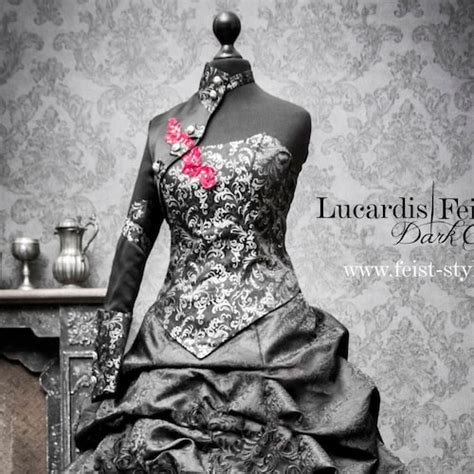 Exceptional Black Gothic Wedding Gown Original Feist Style Etsy