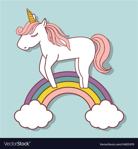 Magical Unicorn Design Royalty Free Vector Image