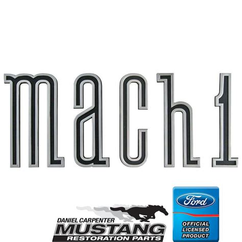 1970 Mustang Mach 1 Trunk Letter Set Daniel Carpenter Classic