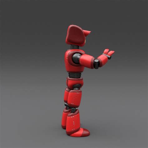 Roboter 02 Blau Rot 3d Modell 69 3ds Blend Dae Fbx Obj Free3d