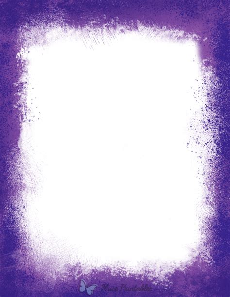Printable Violet Grunge Page Border