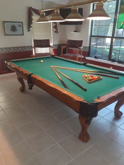 If the work is just to disassemble a table and put it away in storage, the cost can run approximately $225. SOLO® - James Island - Custom 9' Gandy pool table-51