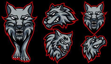 Wolf Head In Different Views 1010196 Vector Art At Vecteezy