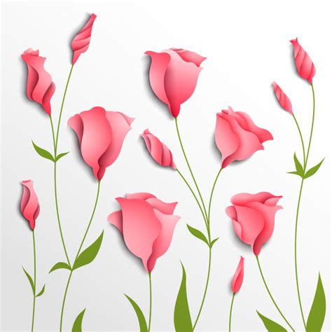 Elegant Flowers Vector Graphics Vectors Graphic Art Designs In Editable