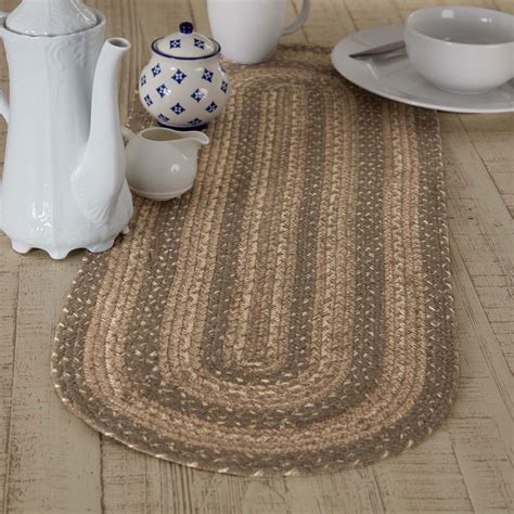 Cobblestone Braided 36 Inch Table Runner Oval The Weed Patch