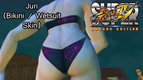 Juri In A Sexy Bikini Wetsuit Against Sakura Super Street Fighter IV Arcade Edition YouTube