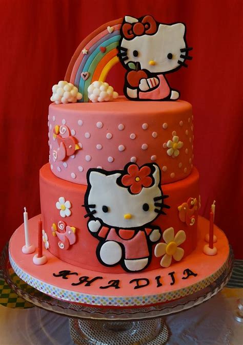 Hello Kitty Bday Cake Decorated Cake By Tnk Caketory Cakesdecor