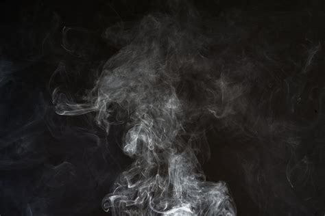 Free Thick Smoke On Black Background Stock Photo