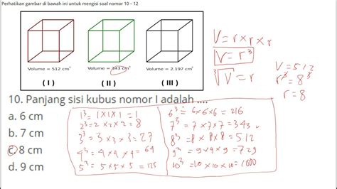 Mencari Panjang Rusuk Kubus Jika Diketahui Volumenya Matematika Kelas