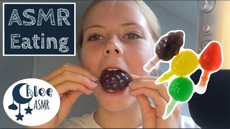 Eating Mukbang Asmr Eating Jelly Fruit Chloeasmr Youtube