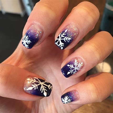 Purple Snow Christmas Nails Acrylic Holiday Nails Nail Art Designs