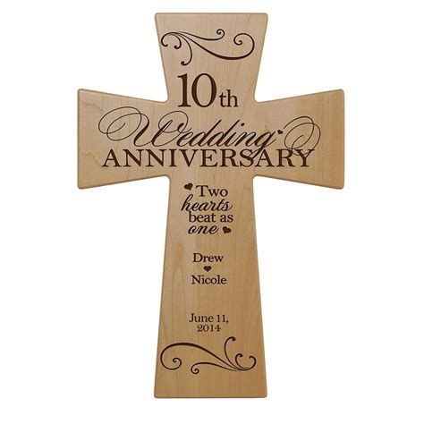 We will help you with some useful and cute ideas for 1st, 2nd, 3rd, 4th, 5th, 10th, 15th, 20th, 25th, 30th year anniversary gifts. Personalized 10th Wedding Anniversary Maple Wood Wall ...