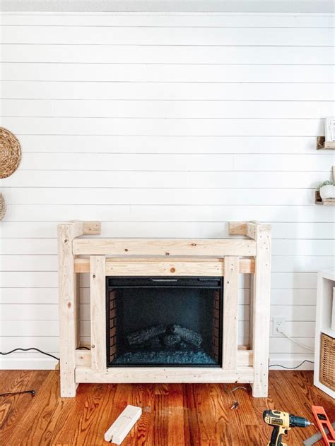 Diy Electric Fireplace Full Hearted Home Fireplace Frame Build A