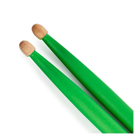 whd uv 5a hickory drumsticks green at gear4music